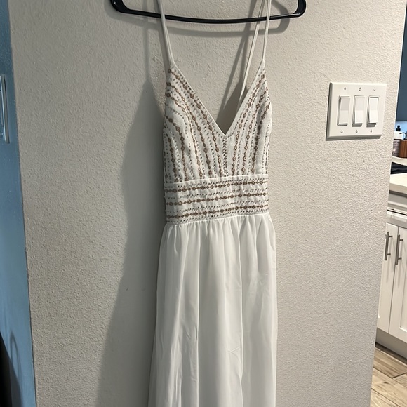 Lulus white beaded dress - Picture 6 of 11